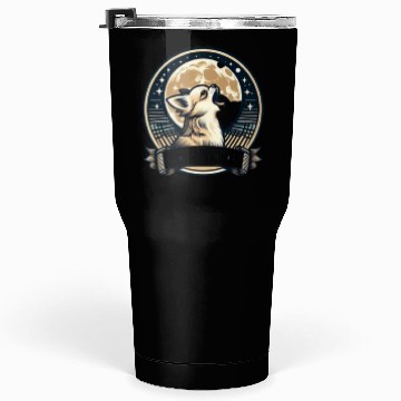 Discover chihuahua-howling-vintage-moon-vector-Tumblers 30 Oz-desig