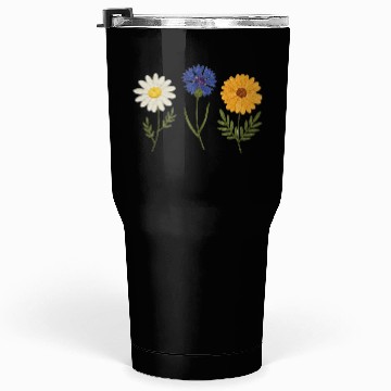 Discover Wildflower Trio Daisy Cornflower Marigold Tumblers 30 Oz