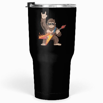 Discover Bigfoot Playing Guitar Rock On Sasquatch Tumblers 30 Oz
