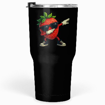 Discover Funny Dabbing Strawberry With Sunglasses Tumblers 30 Oz