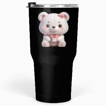 Discover Sweet Teddy Bear and Gift Box Tumblers 30 Oz