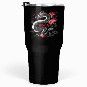 Discover Majestic Japanese Dragon Tattoo Style Art design Tumblers 30 Oz