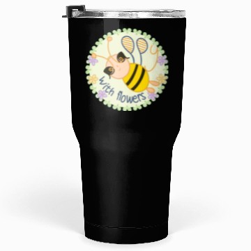 Discover Happy Bee with Flowers - Spring Vibes Tumblers 30 Oz