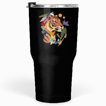 Discover Abstract Tiger in an Artistic Style Tumblers 30 Oz