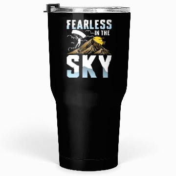 Discover Fearless in the Sky Paragliding Enthusiast Design Tumblers 30 Oz