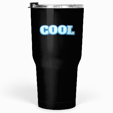 Discover COOL Ice Blue Bold Text Tumblers 30 Oz