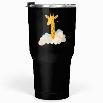 Discover Gentle Giraffe Above the Clouds – Dreamy Motif Tumblers 30 Oz