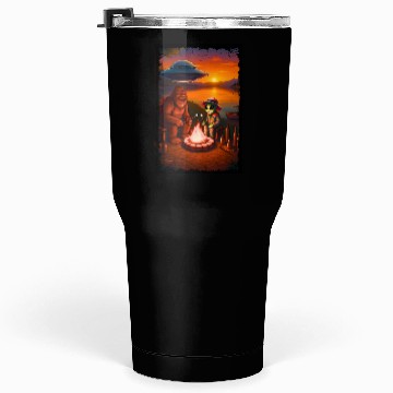 Discover Bigfoot and Alien Roasting Marshmallows Over Tumblers 30 Oz