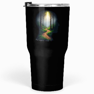 Discover Silhouette Face with Forest Path Tumblers 30 Oz.