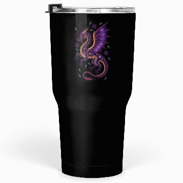 Discover Cosmic Dragon Tattoo Illustration Tumblers 30 Oz