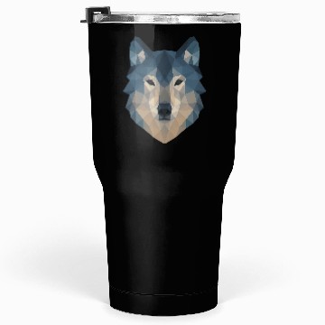 Discover Geometric Wolf Face – Bold Abstract Wild Animal Ar Tumblers 30 Oz