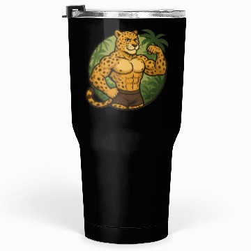 Discover Muscular Jungle Leopard Tumblers 30 Oz