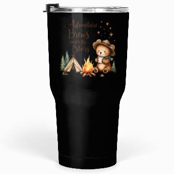 Discover Adventure Brews Bear - Camping & Coffee Tumblers 30 Oz
