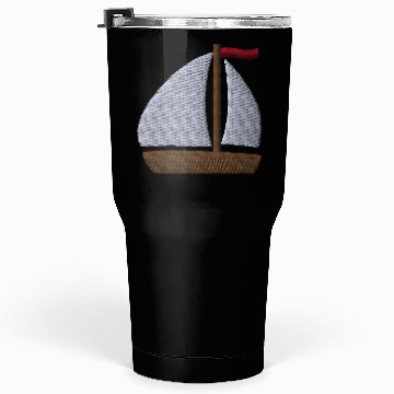 Discover Sailboat embroidered Tumblers 30 Oz