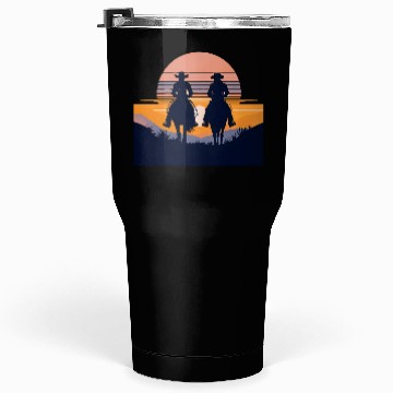 Discover Western Sunset Silhouettes Tumblers 30 Oz