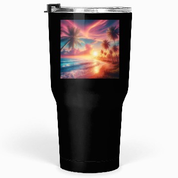 Discover Tropical Sunset Bliss Tumblers 30 Oz
