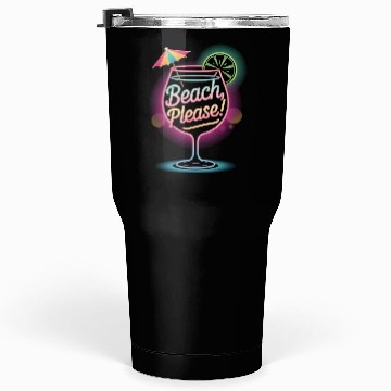 Discover Neon Tropical Cocktail Beach Please Retro Summer Tumblers 30 Oz