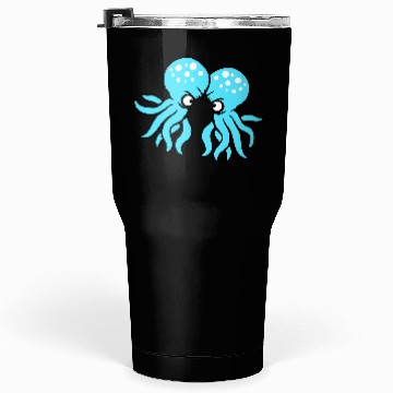 Discover 2 Octopus friends Two fighting enemies Rivals Team Tumblers 30 Oz