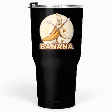 Discover Playful Banana Character Illustration Tumblers 30 Oz