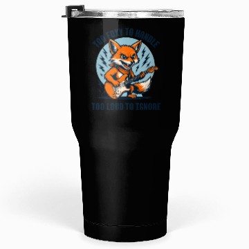 Discover Fierce Guitar Fox Rocking the Stage Tumblers 30 Oz