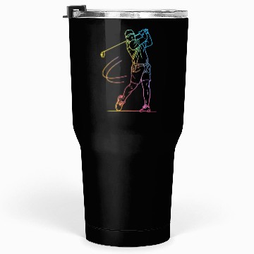 Discover Golfer Silhouette Golf Tumblers 30 Oz