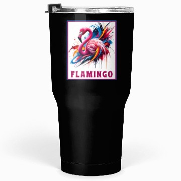 Discover Graffiti Flamingo Explosion Tumblers 30 Oz