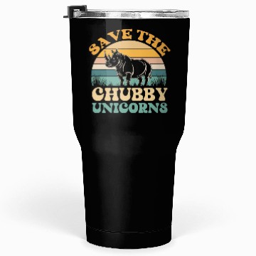 Discover Save The Chubby Unicorns Vintage Funny Rhino Tumblers 30 Oz