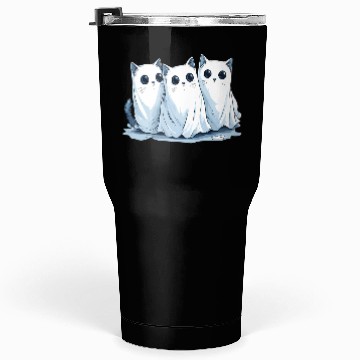 Discover Funny Ghost Cat Tumblers 30 Oz