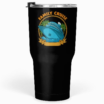 Discover Family Cruise Ship Palm Trees Rope Tumblers 30 Oz