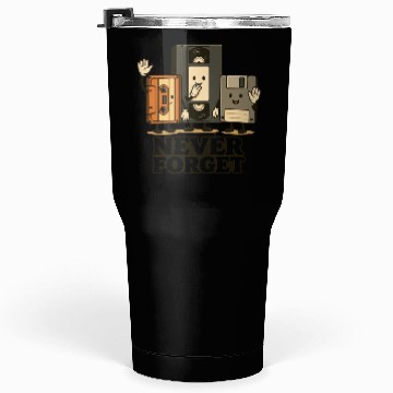 Discover Retro Cassette Tape and Floppy Disk Design Tumblers 30 Oz