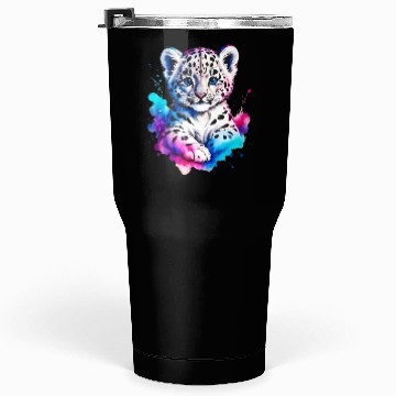 Discover Color Splash Leopard Cub Tumblers 30 Oz