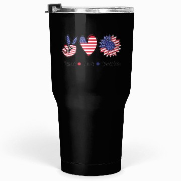 Discover Peace Love America Tumblers 30 Oz