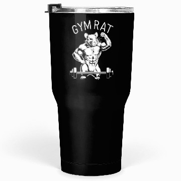 Discover Gym Rat - White Tumblers 30 Oz