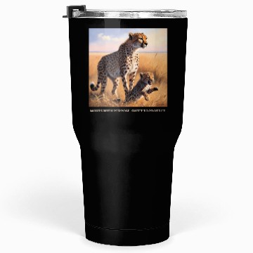 Discover Mama Cheetah and Cub Tumblers 30 Oz