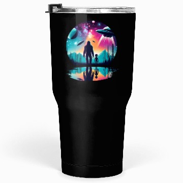 Discover Alien and Bigfoot UFO Tumblers 30 Oz