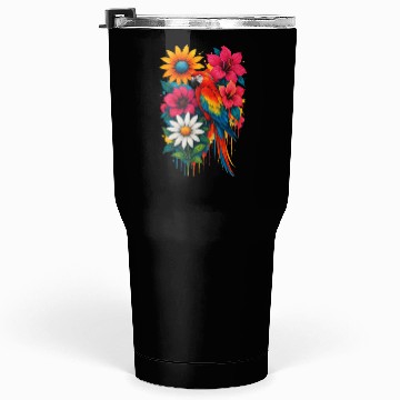 Discover Tropical LOVE & Floral Feathers Tumblers 30 Oz