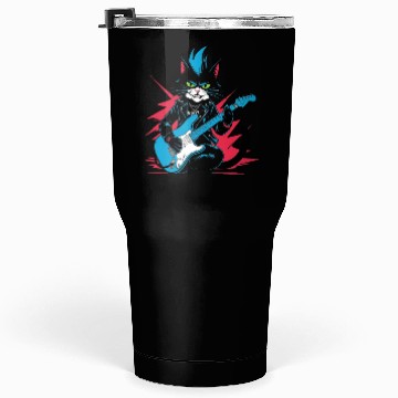 Discover Rockstar Cat – Meow & Roll! Tumblers 30 Oz