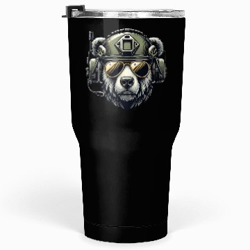 Discover Bear Military Design Tumblers 30 Oz