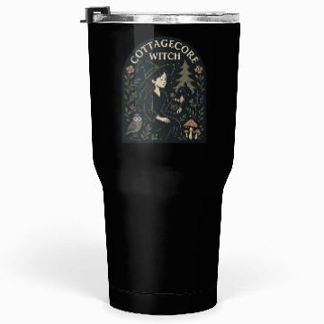 Discover Cottagecore Witch Herbalist Illustration Tumblers 30 Oz