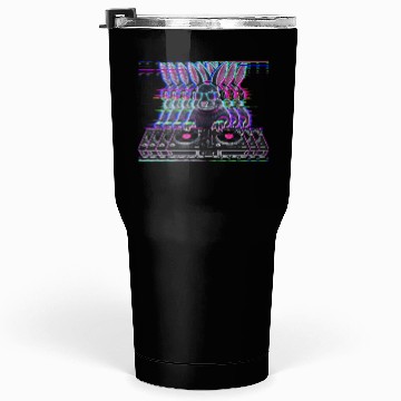 Discover Cyberpunk Neon Beat DJ Rabbit Tumblers 30 Oz