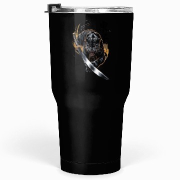 Discover Fierce Black Panther With Samurai Sword Tumblers 30 Oz