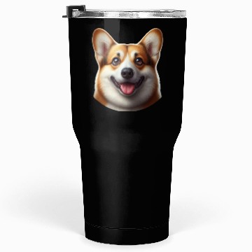 Discover Vibrant Corgi Face Illustration Tumblers 30 Oz