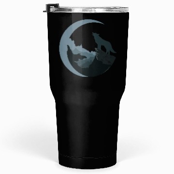 Discover Wolf Moon Silhouette Tumblers 30 Oz