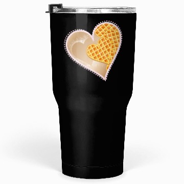 Discover Heart-shaped waffles with powdered sugar Tumblers 30 Oz