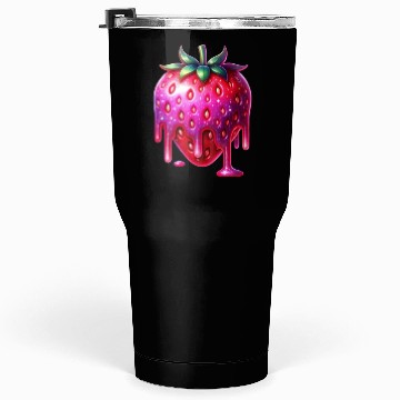 Discover Vivid Dripping Strawberry Artwork Tumblers 30 Oz