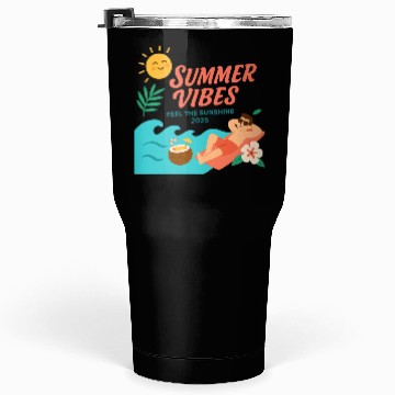 Discover Summer Vibes Sunshine Illustration Tumblers 30 Oz