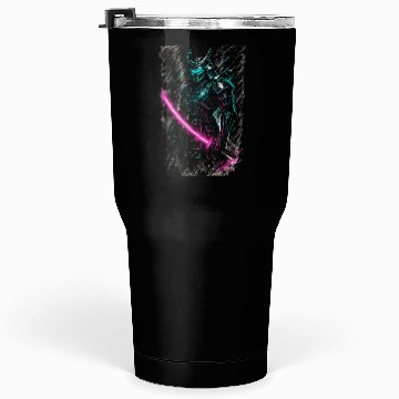 Discover Neon Samurai Warrior Illustration Tumblers 30 Oz