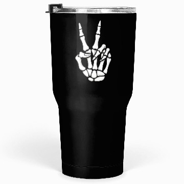 Discover Skeleton Hand Peace Sign Cool Halloween Tumblers 30 Oz