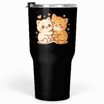 Discover Cute Kittens Embracing Heartwarming Design Tumblers 30 Oz
