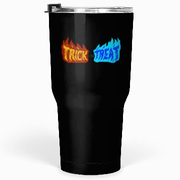 Discover “Trick or Treat Fire & Ice Typography” Tumblers 30 Oz